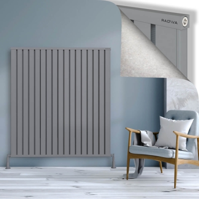 Radiva - OBI Dekoratif Alüminyum Radyatör 1500x1364 Gri - 300