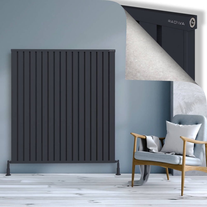 OBI Dekoratif Alüminyum Radyatör 1500x1364 Koyu Antrasit - 2OBI15001364B6TS