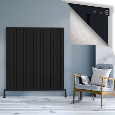 Radiva - OBI Dekoratif Alüminyum Radyatör 1500x1364 Siyah (1)