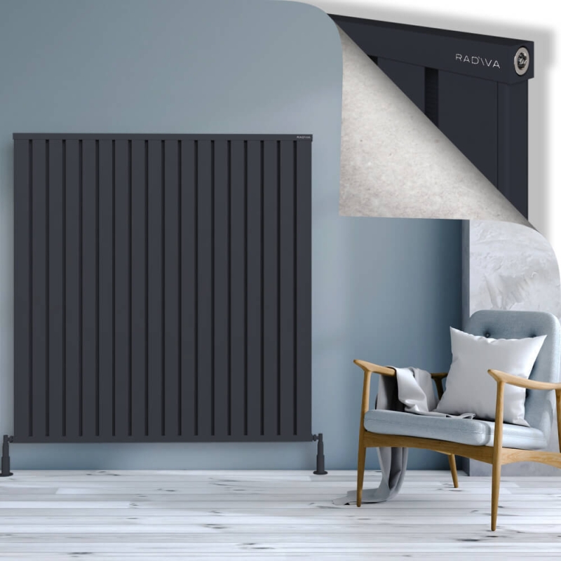 OBI Dekoratif Alüminyum Radyatör 1500x1444 Koyu Antrasit - 2OBI15001444B6TS