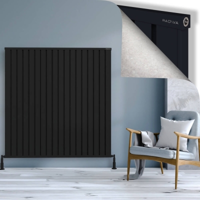 Radiva - OBI Dekoratif Alüminyum Radyatör 1500x1444 Siyah