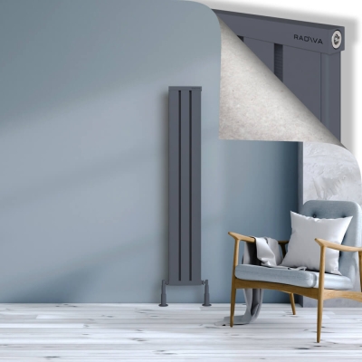 Radiva - OBI Dekoratif Alüminyum Radyatör 1500x244 Antrasit - 300