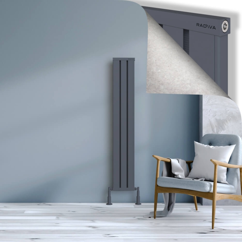 OBI Dekoratif Alüminyum Radyatör 1500x244 Antrasit - 2OBI15000244B2TS