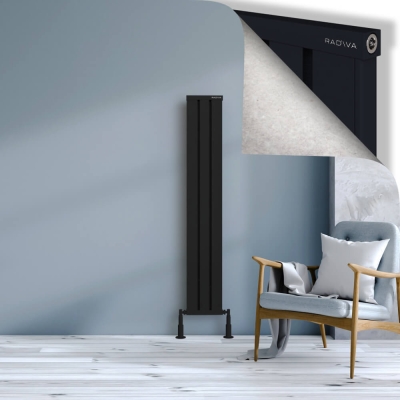 Radiva - OBI Dekoratif Alüminyum Radyatör 1500x244 Siyah