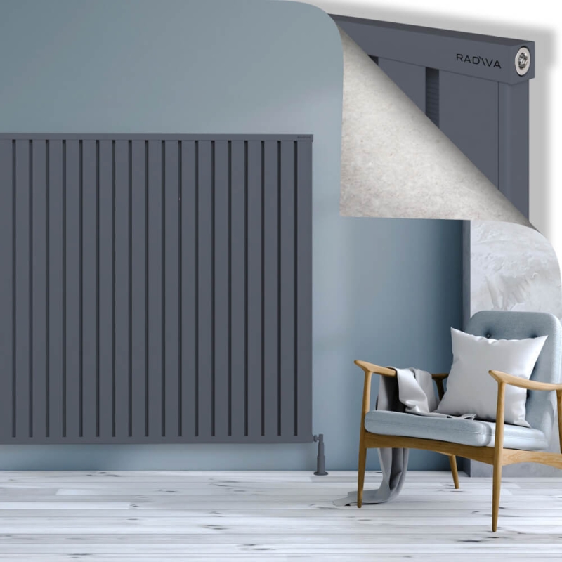 OBI Dekoratif Alüminyum Radyatör 1500x2724 Antrasit - 2OBI15002724B2TS