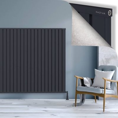 Radiva - OBI Dekoratif Alüminyum Radyatör 1500x2884 Koyu Antrasit