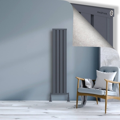 Radiva - OBI Dekoratif Alüminyum Radyatör 1500x324 Antrasit