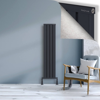 Radiva - OBI Dekoratif Alüminyum Radyatör 1500x324 Koyu Antrasit