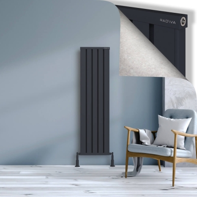 Radiva - OBI Dekoratif Alüminyum Radyatör 1500x404 Koyu Antrasit