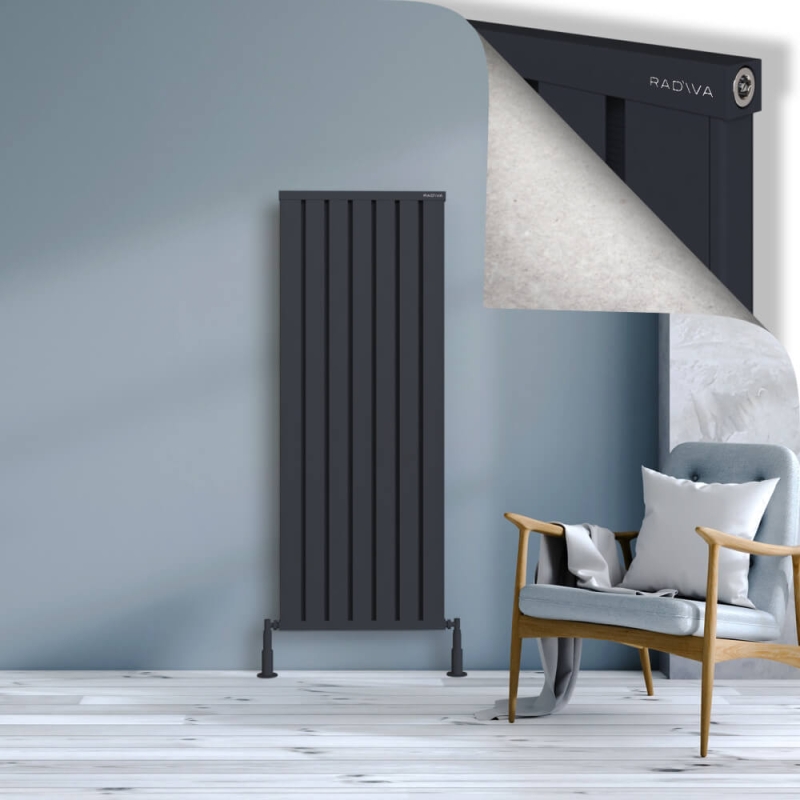 OBI Dekoratif Alüminyum Radyatör 1500x564 Koyu Antrasit - 2OBI15000564B6TS