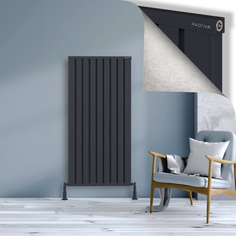 OBI Dekoratif Alüminyum Radyatör 1500x724 Koyu Antrasit - 2OBI15000724B6TS