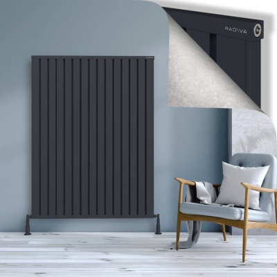 Radiva - OBI Dekoratif Alüminyum Radyatör 1600x1204 Koyu Antrasit