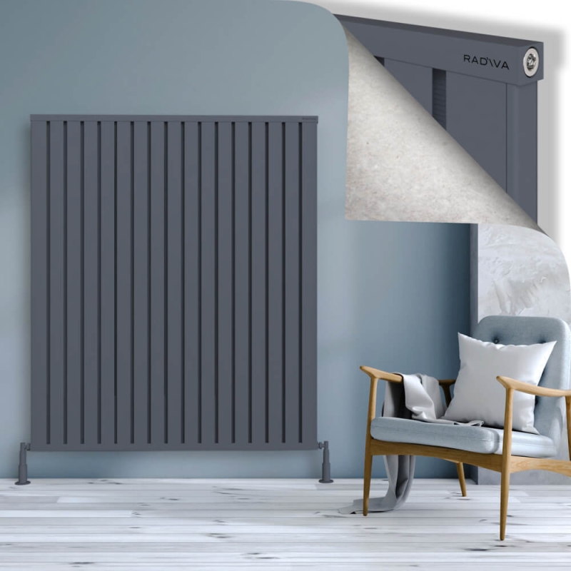 OBI Dekoratif Alüminyum Radyatör 1600x1364 Antrasit - 2OBI16001364B2TS