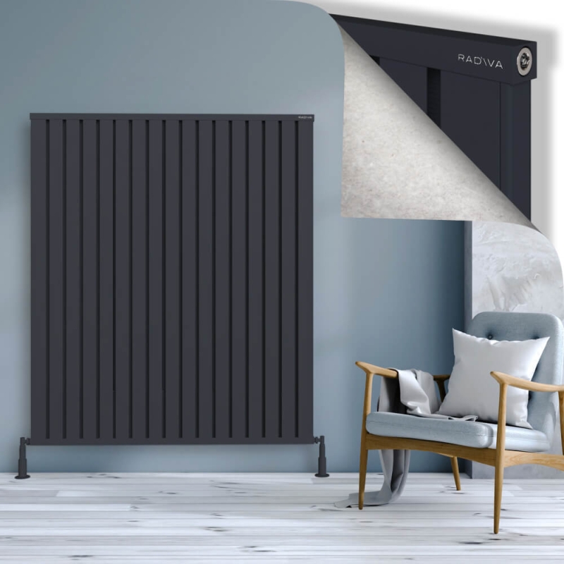 OBI Dekoratif Alüminyum Radyatör 1600x1364 Koyu Antrasit - 2OBI16001364B6TS