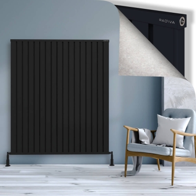 Radiva - OBI Dekoratif Alüminyum Radyatör 1600x1364 Siyah