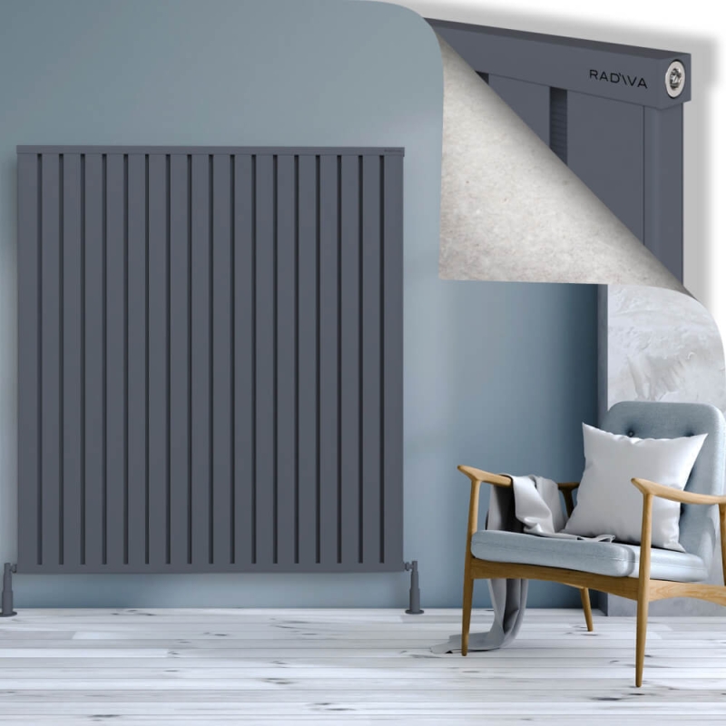 OBI Dekoratif Alüminyum Radyatör 1600x1444 Antrasit - 2OBI16001444B2TS