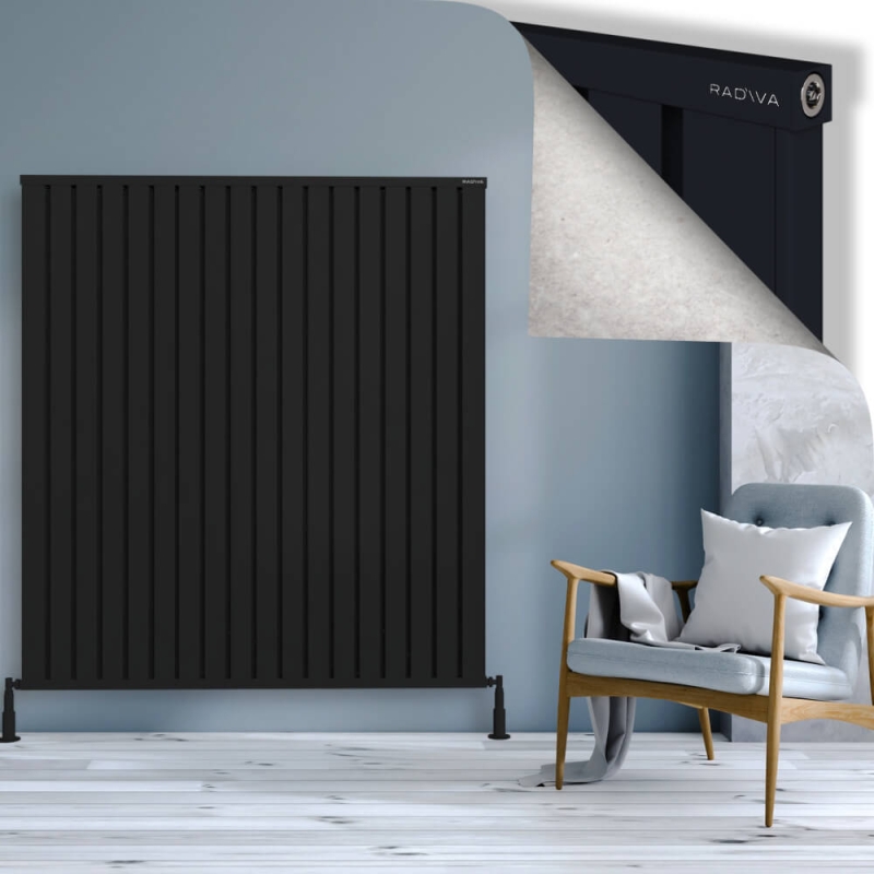 OBI Dekoratif Alüminyum Radyatör 1600x1444 Siyah - 2OBI16001444B3TS