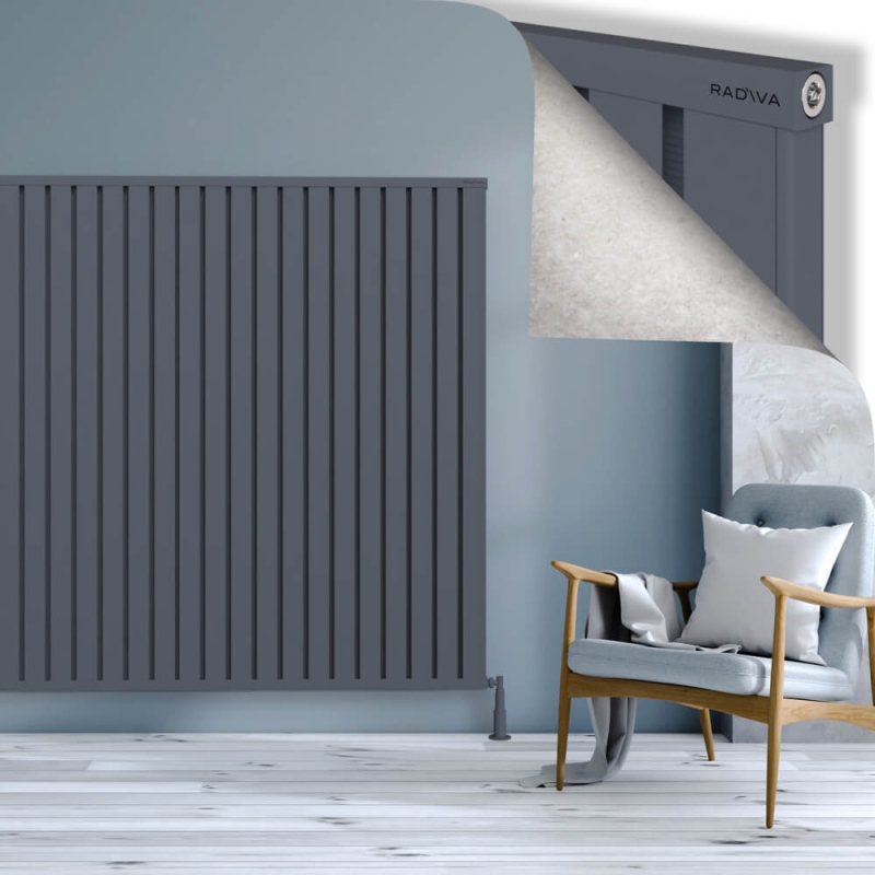 OBI Dekoratif Alüminyum Radyatör 1600x2484 Antrasit - 2OBI16002484B2TS