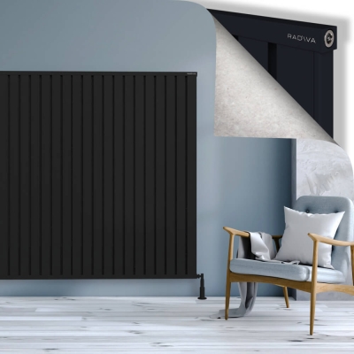 Radiva - OBI Dekoratif Alüminyum Radyatör 1600x2964 Siyah