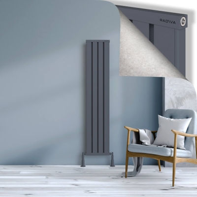 Radiva - OBI Dekoratif Alüminyum Radyatör 1600x324 Antrasit