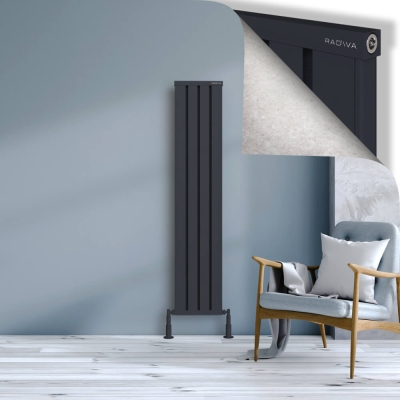 Radiva - OBI Dekoratif Alüminyum Radyatör 1600x324 Koyu Antrasit (1)