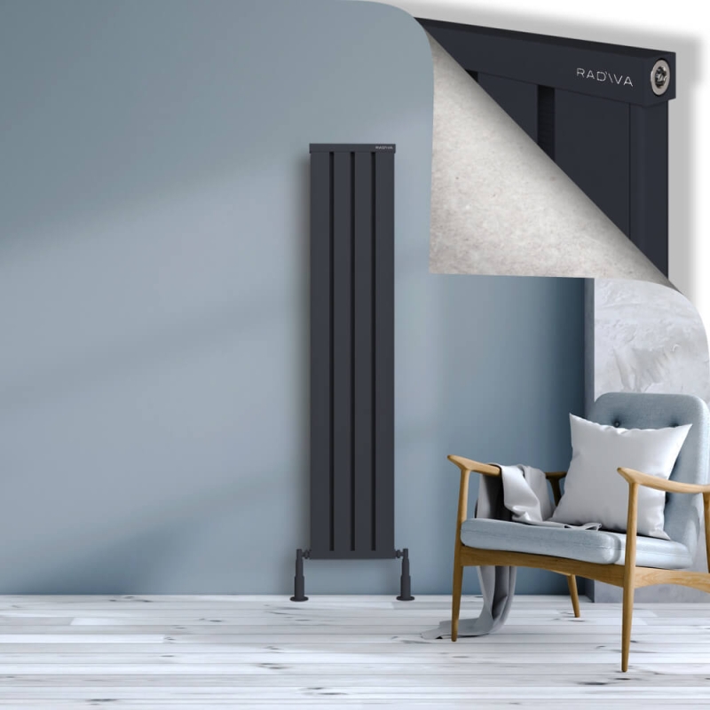 OBI Dekoratif Alüminyum Radyatör 1600x324 Koyu Antrasit - 2OBI16000324B6TS