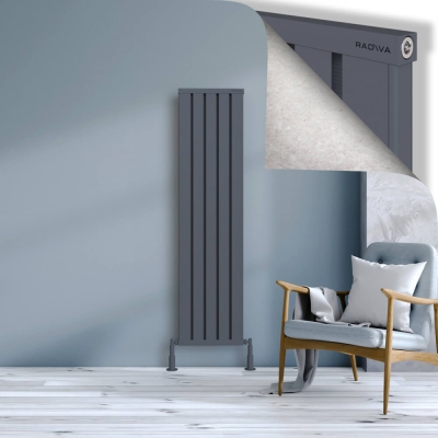 Radiva - OBI Dekoratif Alüminyum Radyatör 1600x404 Antrasit (1)