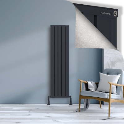 Radiva - OBI Dekoratif Alüminyum Radyatör 1600x404 Koyu Antrasit - 300