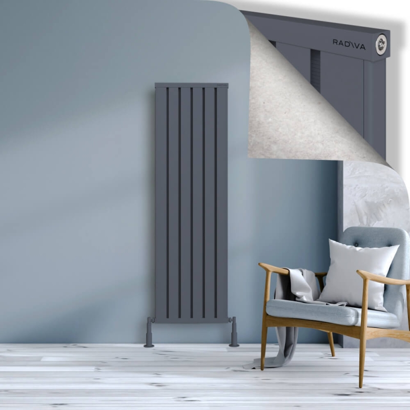 OBI Dekoratif Alüminyum Radyatör 1600x484 Antrasit - 2OBI16000484B2TS