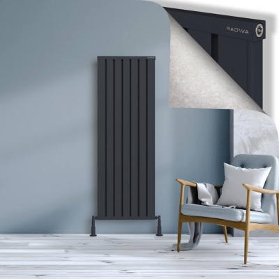 Radiva - OBI Dekoratif Alüminyum Radyatör 1600x564 Koyu Antrasit