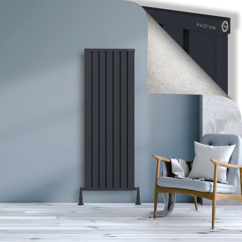 OBI Dekoratif Alüminyum Radyatör 1600x564 Koyu Antrasit - 2OBI16000564B6TS