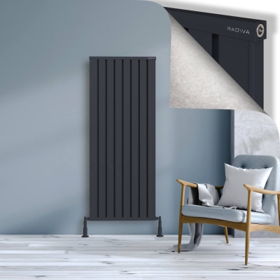 Radiva - OBI Dekoratif Alüminyum Radyatör 1600x644 Koyu Antrasit