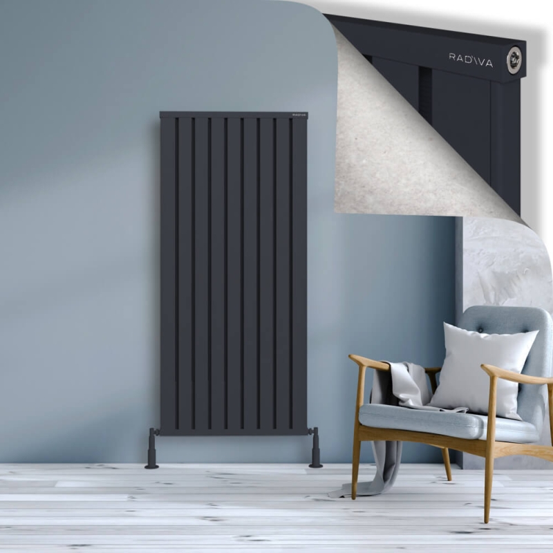 OBI Dekoratif Alüminyum Radyatör 1600x724 Koyu Antrasit - 2OBI16000724B6TS