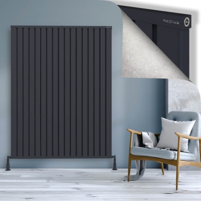 Radiva - OBI Dekoratif Alüminyum Radyatör 1800x1364 Koyu Antrasit