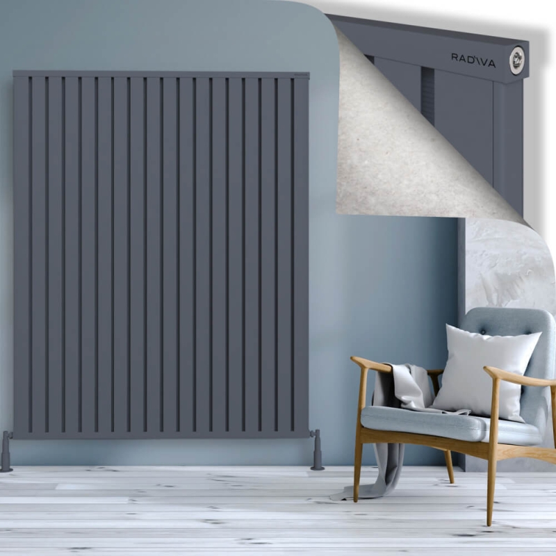 OBI Dekoratif Alüminyum Radyatör 1800x1444 Antrasit - 2OBI18001444B2TS