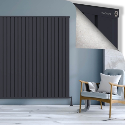 Radiva - OBI Dekoratif Alüminyum Radyatör 1800x2564 Koyu Antrasit (1)