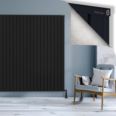 Radiva - OBI Dekoratif Alüminyum Radyatör 1800x2644 Siyah - 300
