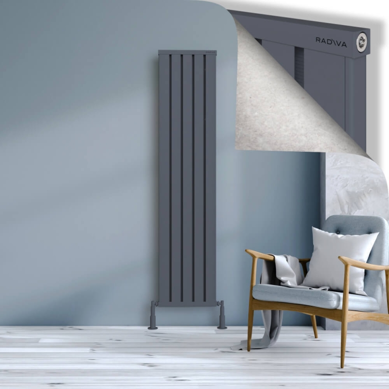 OBI Dekoratif Alüminyum Radyatör 1800x404 Antrasit - 2OBI18000404B2TS