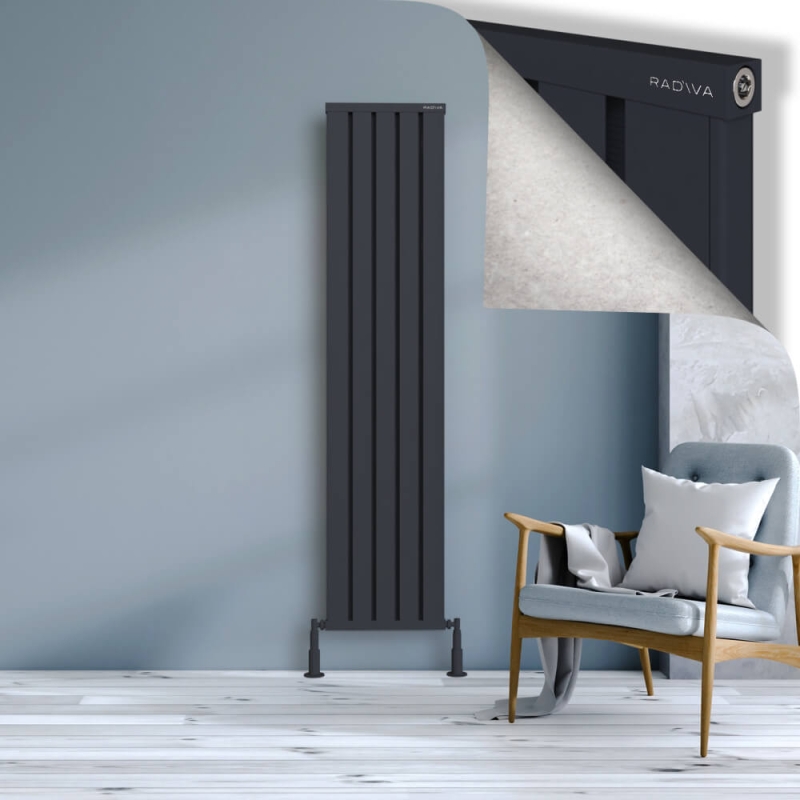 OBI Dekoratif Alüminyum Radyatör 1800x404 Koyu Antrasit - 2OBI18000404B6TS