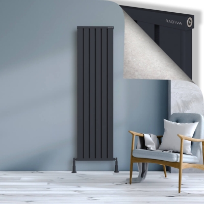 Radiva - OBI Dekoratif Alüminyum Radyatör 1800x484 Koyu Antrasit (1)