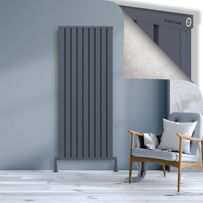 OBI Dekoratif Alüminyum Radyatör 1800x724 Antrasit - 2OBI18000724B2TS