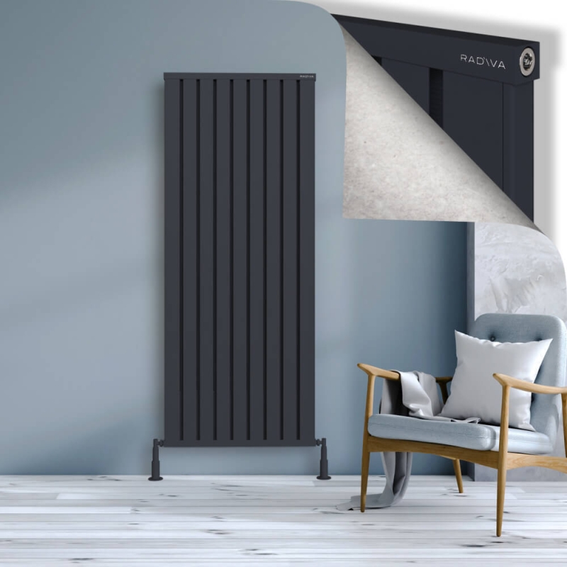 OBI Dekoratif Alüminyum Radyatör 1800x724 Koyu Antrasit - 2OBI18000724B6TS