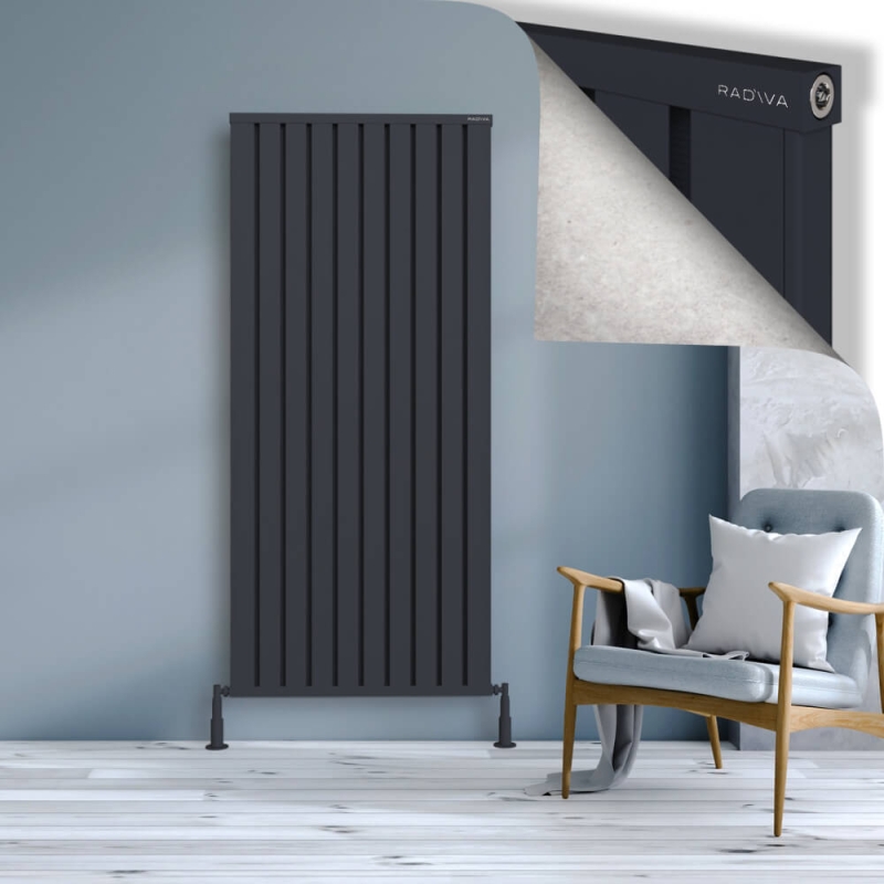 OBI Dekoratif Alüminyum Radyatör 1800x804 Koyu Antrasit - 2OBI18000804B6TS