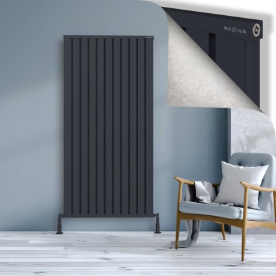 Radiva - OBI Dekoratif Alüminyum Radyatör 1800x884 Koyu Antrasit (1)