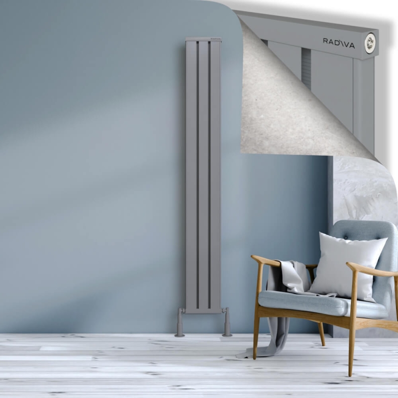 OBI Dekoratif Alüminyum Radyatör 1900x244 Gri - 2OBI19000244BLTS