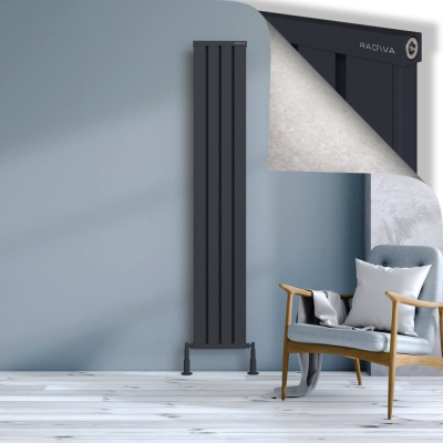 Radiva - OBI Dekoratif Alüminyum Radyatör 1900x324 Koyu Antrasit (1)