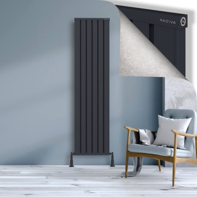 Radiva - OBI Dekoratif Alüminyum Radyatör 1900x484 Koyu Antrasit (1)