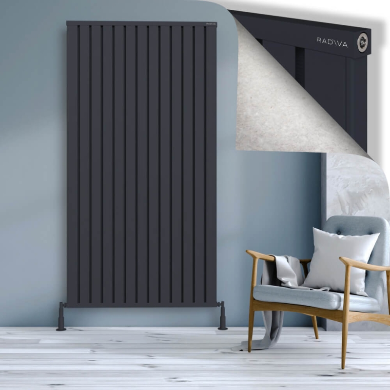 OBI Dekoratif Alüminyum Radyatör 2000x1044 Koyu Antrasit - 2OBI20001044B6TS