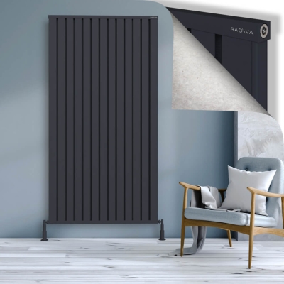 Radiva - OBI Dekoratif Alüminyum Radyatör 2000x1044 Koyu Antrasit