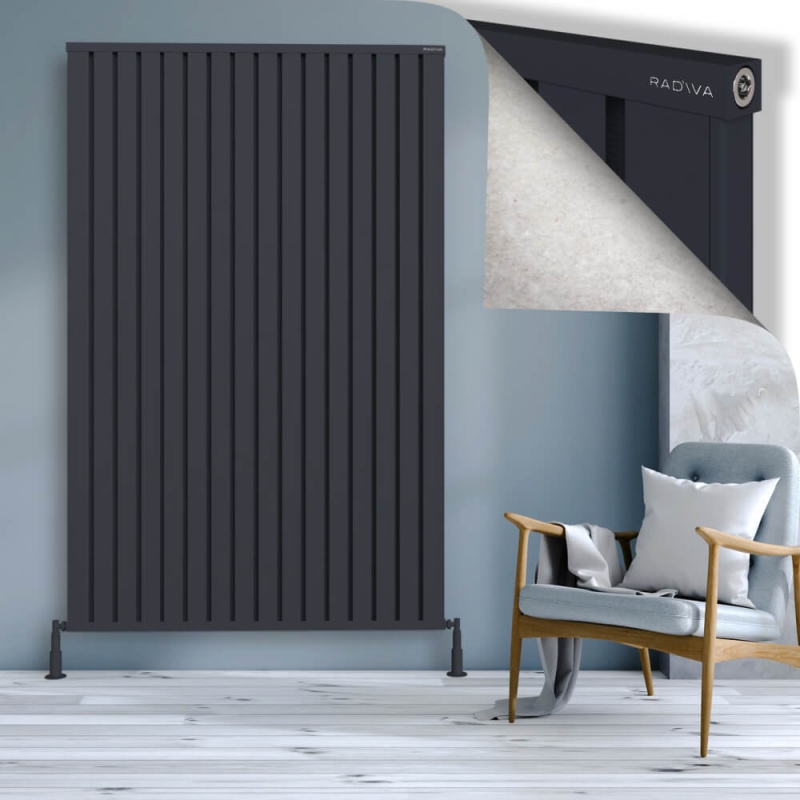 OBI Dekoratif Alüminyum Radyatör 2000x1284 Koyu Antrasit - 2OBI20001284B6TS